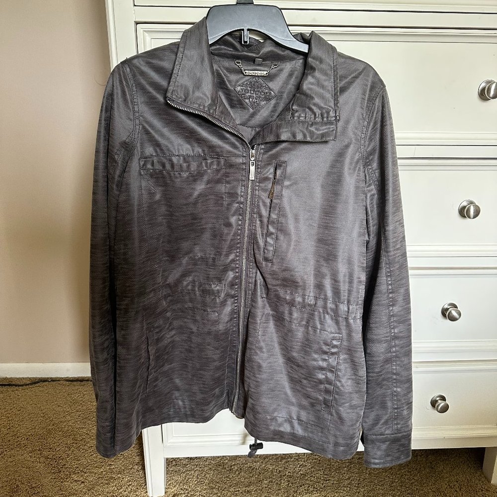 Jou Jou Women's Gray Leather Jacket